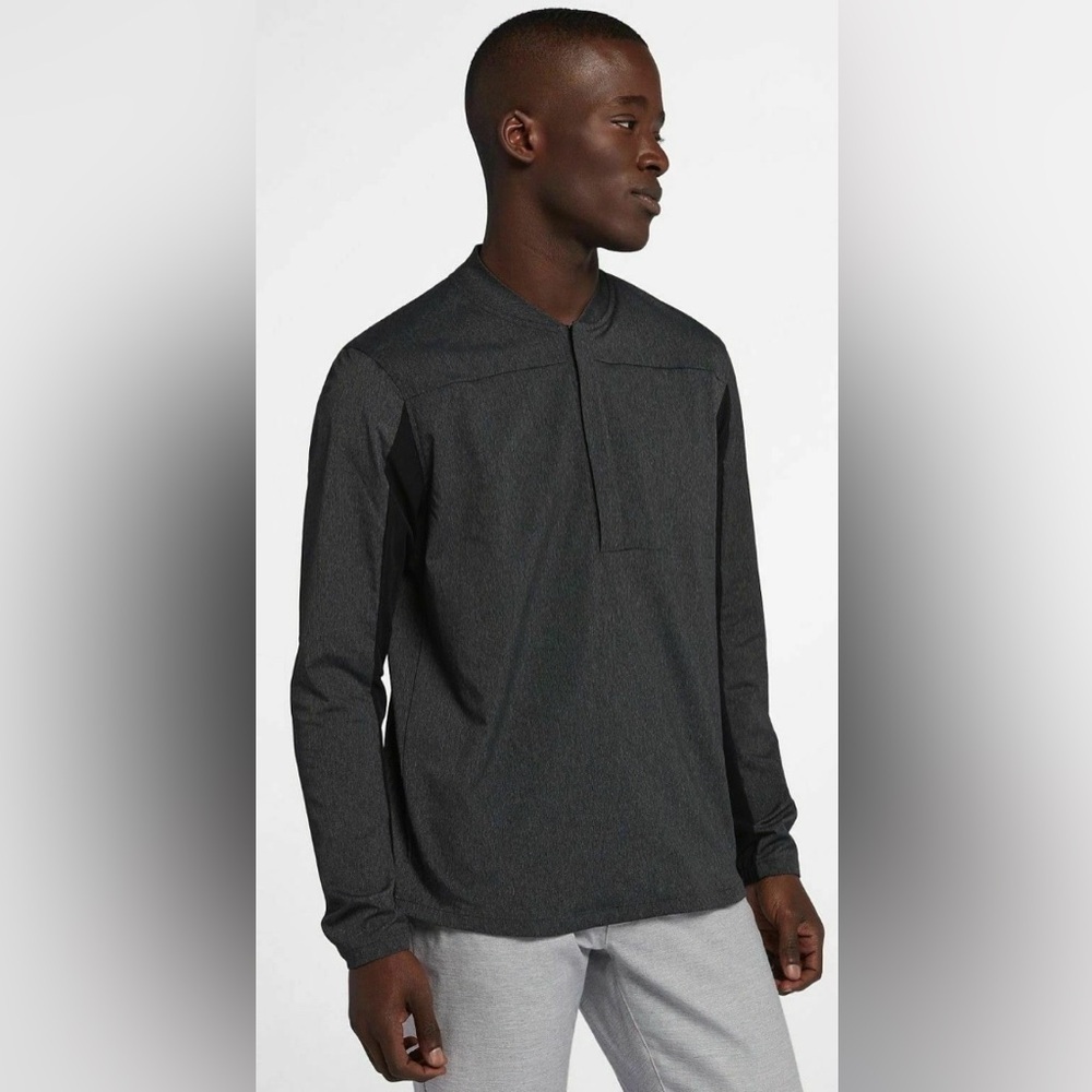 Nike Shield Men’s Half Zip Jacket -  Size: Medium - Gray/Black